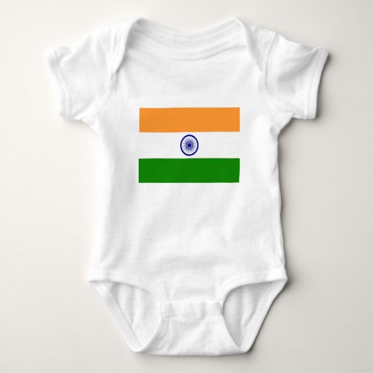 Gute Farbindische Flagge "Tiranga " Baby Strampler (Vorderseite)