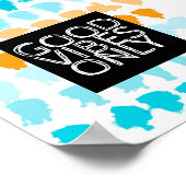 gute Farbtöne, nur aquamarin und orange gestrichen Poster (Ecke)