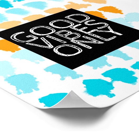 gute Farbtöne, nur aquamarin und orange gestrichen Poster (Ecke)