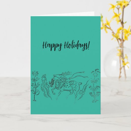 Gute Ferien! Anpassbare Karte (Gelbe Blume)