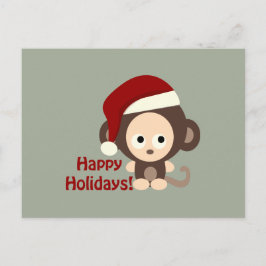 Gute Ferien! Baby Monkey Feiertagspostkarte