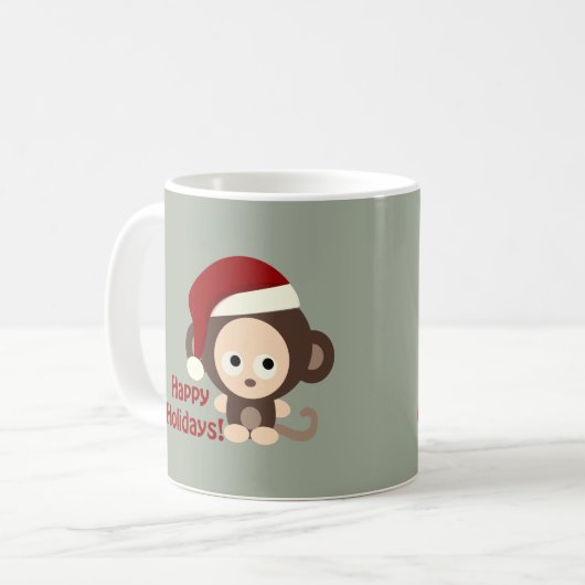 Gute Ferien! Baby Monkey Kaffeetasse (Vorderseite Links)