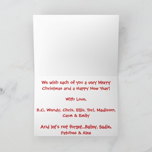 Gute Ferien! Feiertagskarte (Innenseite)