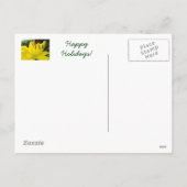 Gute Ferien! Gelbe Blume Postkarten (Rückseite)