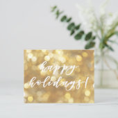 Gute Ferien ! Glamour Gold Glitzern Weihnachten (Stehend Vorderseite)