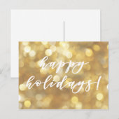 Gute Ferien ! Glamour Gold Glitzern Weihnachten (Vorne/Hinten)