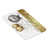 Gute Ferien. Gold Silver Balls Weihnachtsgeschenk Magnet (Rechte Seite)