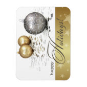 Gute Ferien. Gold Silver Balls Weihnachtsgeschenk Magnet (Vertikal)