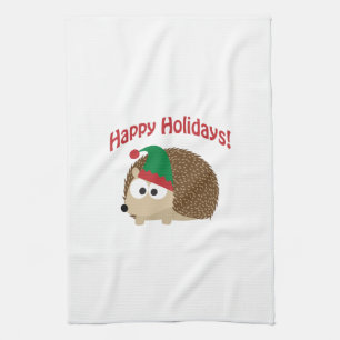 Gute Ferien! Igel Elf Geschirrtuch
