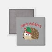 Gute Ferien! Igel Elf Magnet (Vorderseite/Rückseite)