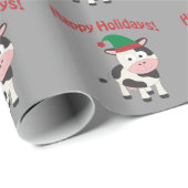 Gute Ferien! Kuh Elf Geschenkpapier (Rolleneckpunkt)