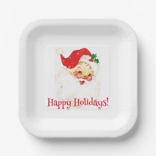 Gute Ferien mit dem Weihnachtsmann Pappteller (Vorderseite)