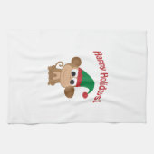 Gute Ferien! Monkey Christmas Elf Handtuch (Horizontal)