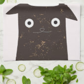 Gute Ferien! Niedlicher Santa Cat Cartoon - Weihna Geschirrtuch (Gefaltet)