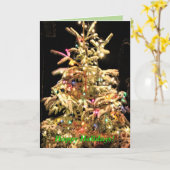 Gute Ferien! Real Tree Real Snow!Echte Weihnachten Karte (Gelbe Blume)