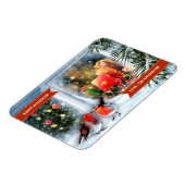 Gute Ferien. Snow Scene Custom Weihnachtsgeschenk Magnet (Linke Seite)
