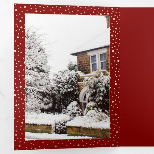 Gute Ferien. Unternehmen für kundenspezifische Fot Dreifach Gefaltete Urlaubskarte (Innen Erste Seite)