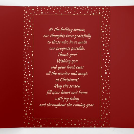 Gute Ferien. Unternehmen für kundenspezifische Fot Dreifach Gefaltete Urlaubskarte (Innenseite Mitte)