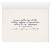 Gute Ferien. Vintage Winterskarte (Innenansicht Horizontal (Unten))