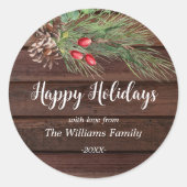 "Gute Ferien!" Weihnachten Runder Aufkleber (Vorderseite)