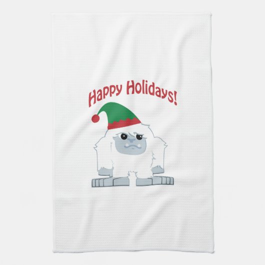 Gute Ferien! Weihnachten Yeti Handtuch (Vertikal)