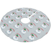 Gute Ferien! Weihnachten Yeti Polyester Weihnachtsbaumdecke (Schrägansicht)