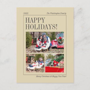 Gute Ferien! Weihnachtsgrüße 3 Foto Feiertagspostkarte