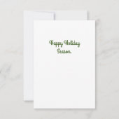 Gute Ferien. Weihnachtskarte mit Tuxedo Katze. (Rückseite)