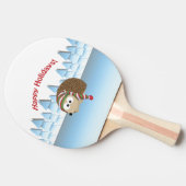 Gute Ferien! Winter Igel Tischtennis Schläger (Seitenansicht)