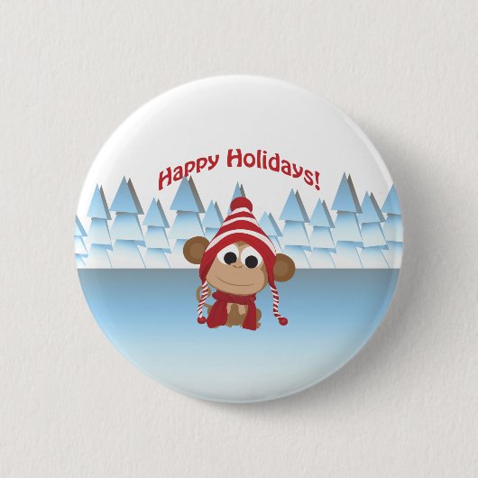 Gute Ferien! Wintermonate Button (Vorderseite)