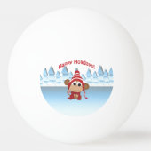Gute Ferien! Wintermonate Tischtennisball (Rückseite)