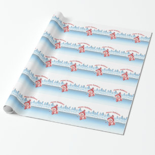 Gute Ferien! Winterschwein Geschenkpapier
