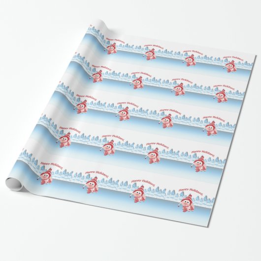 Gute Ferien! Winterschwein Geschenkpapier (Ungerollt)