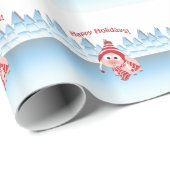Gute Ferien! Winterschwein Geschenkpapier (Rolleneckpunkt)