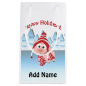 Gute Ferien! Winterschwein Kleine Geschenktüte (Vorderseite)