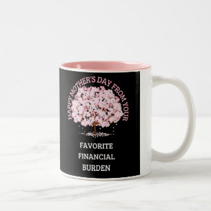 Gute finanzielle Belastung für Mutter am Tag Zweifarbige Tasse