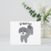 Gute Fortschritte bei Gray Poodle #2 Postkarte (Stehend Vorderseite)