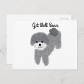 Gute Fortschritte bei Gray Poodle #2 Postkarte (Vorne/Hinten)