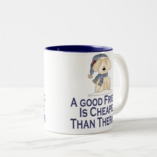 Gute Freund-Tasse Zweifarbige Tasse (VorderseiteRechts)