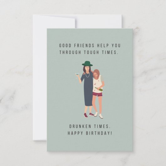 Gute Freunde Geburtskarte (Vorderseite)