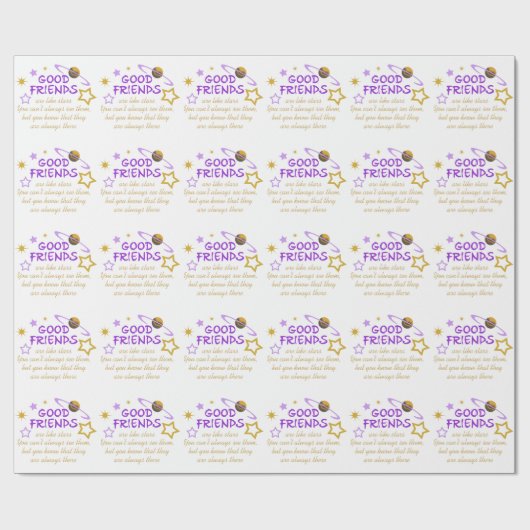 Gute Freunde Geschenkpapier (Flach)