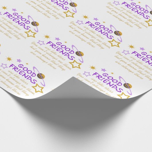 Gute Freunde Geschenkpapier (Ecke)