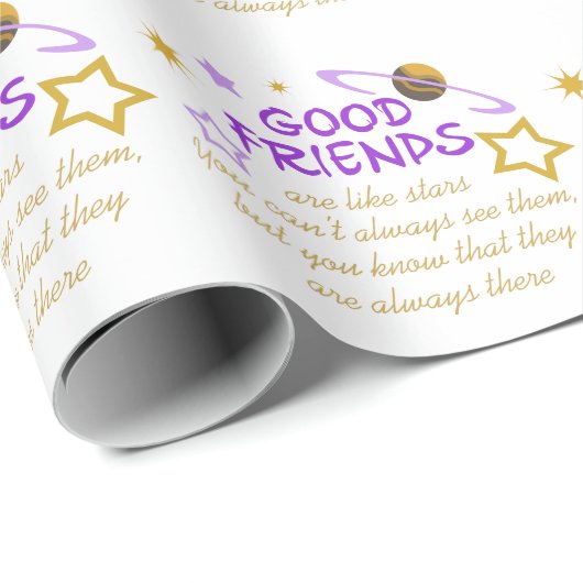Gute Freunde Geschenkpapier (Rolleneckpunkt)