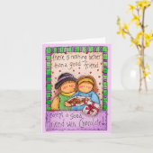 Gute Freunde - Gruß-Karte Karte (Gelbe Blume)