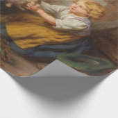 Gute Freunde (junge Jungen, die mit Hasen spielen Geschenkpapier (Ecke)