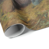 Gute Freunde (junge Jungen, die mit Hasen spielen Geschenkpapier (Rolleneckpunkt)