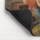 Gute Freunde (junge Jungen, die mit Hasen spielen Mousepad (Ecke)