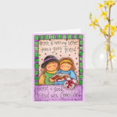 Gute Freunde Karte (Gelbe Blume)