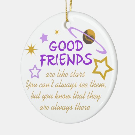 Gute Freunde Keramik Ornament (Links)