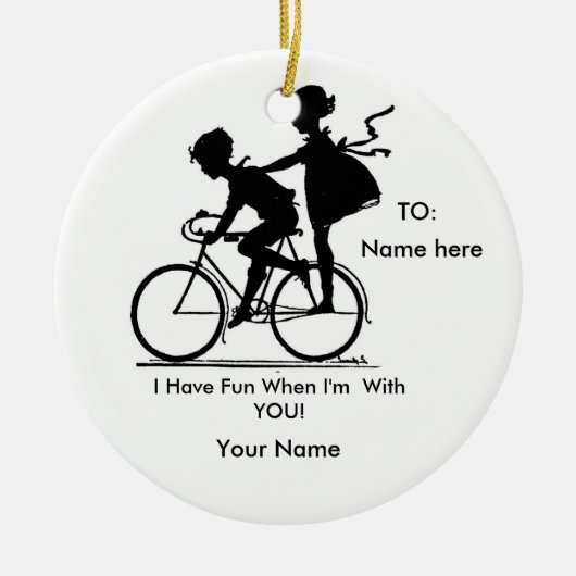 GUTE FREUNDE ORAMENT KERAMIK ORNAMENT (Vorne)